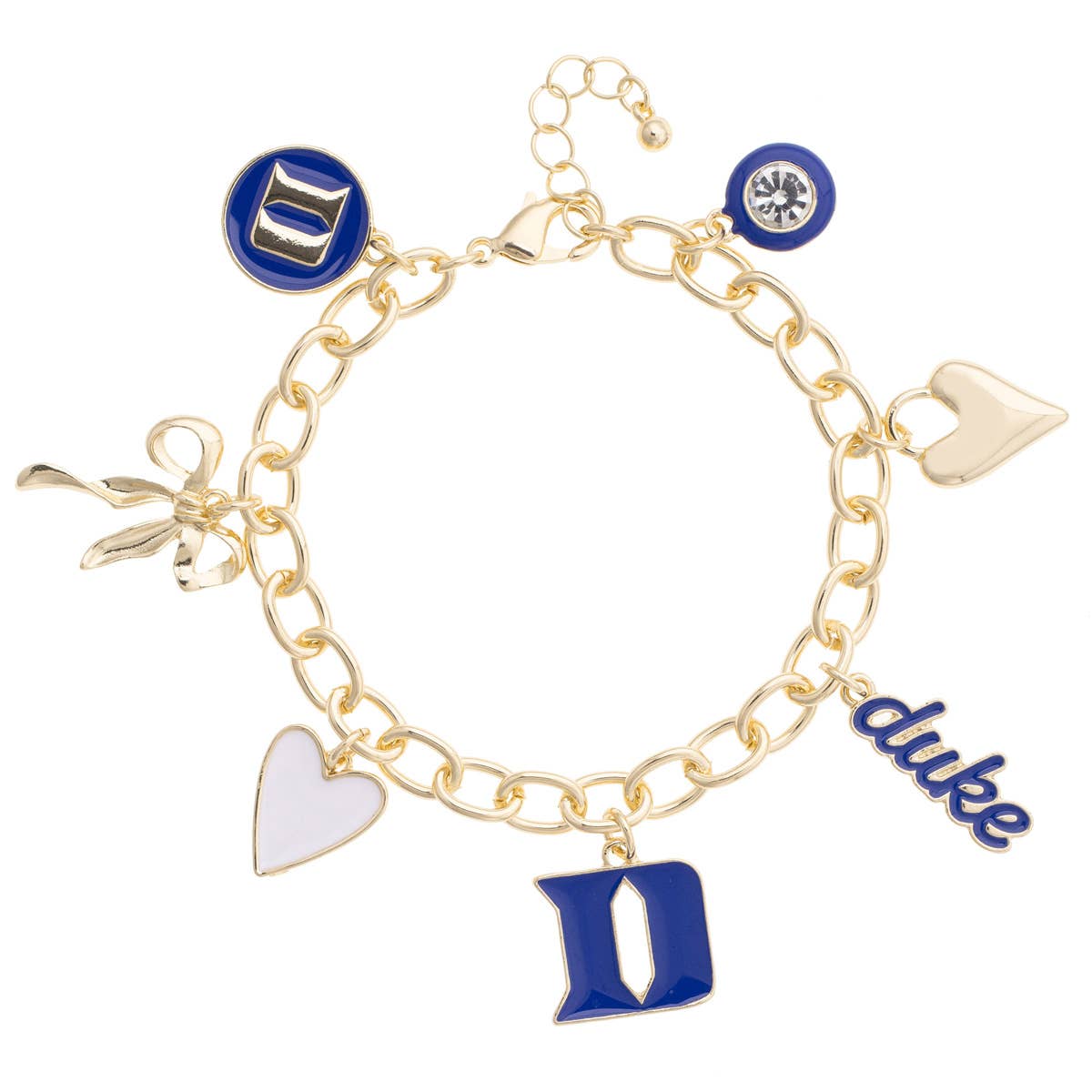 Duke Blue Devils Enamel Icons Charm Bracelet