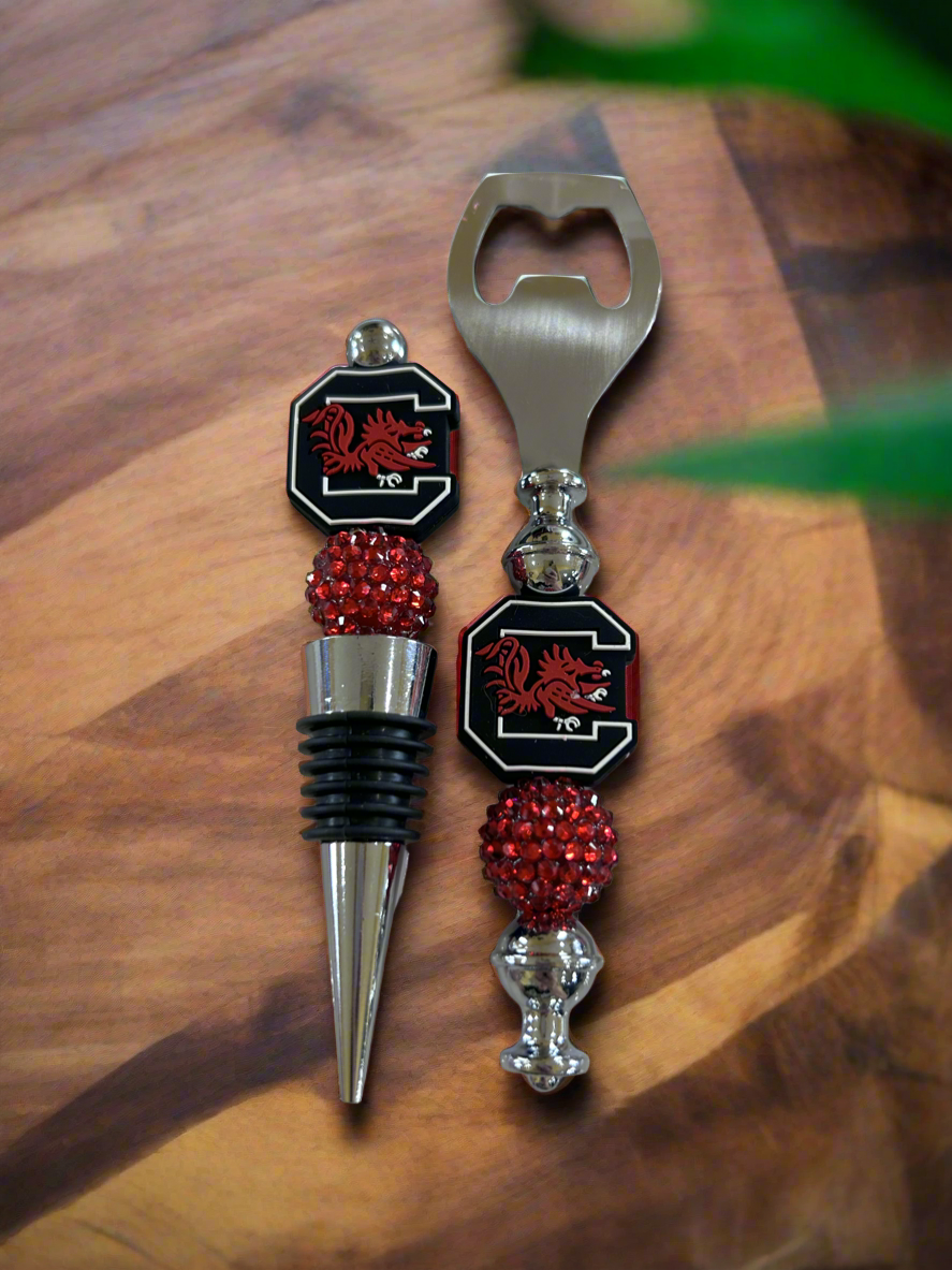 UofSC University of South Carolina Gamecocks Wine Stopper and Bottle Opener