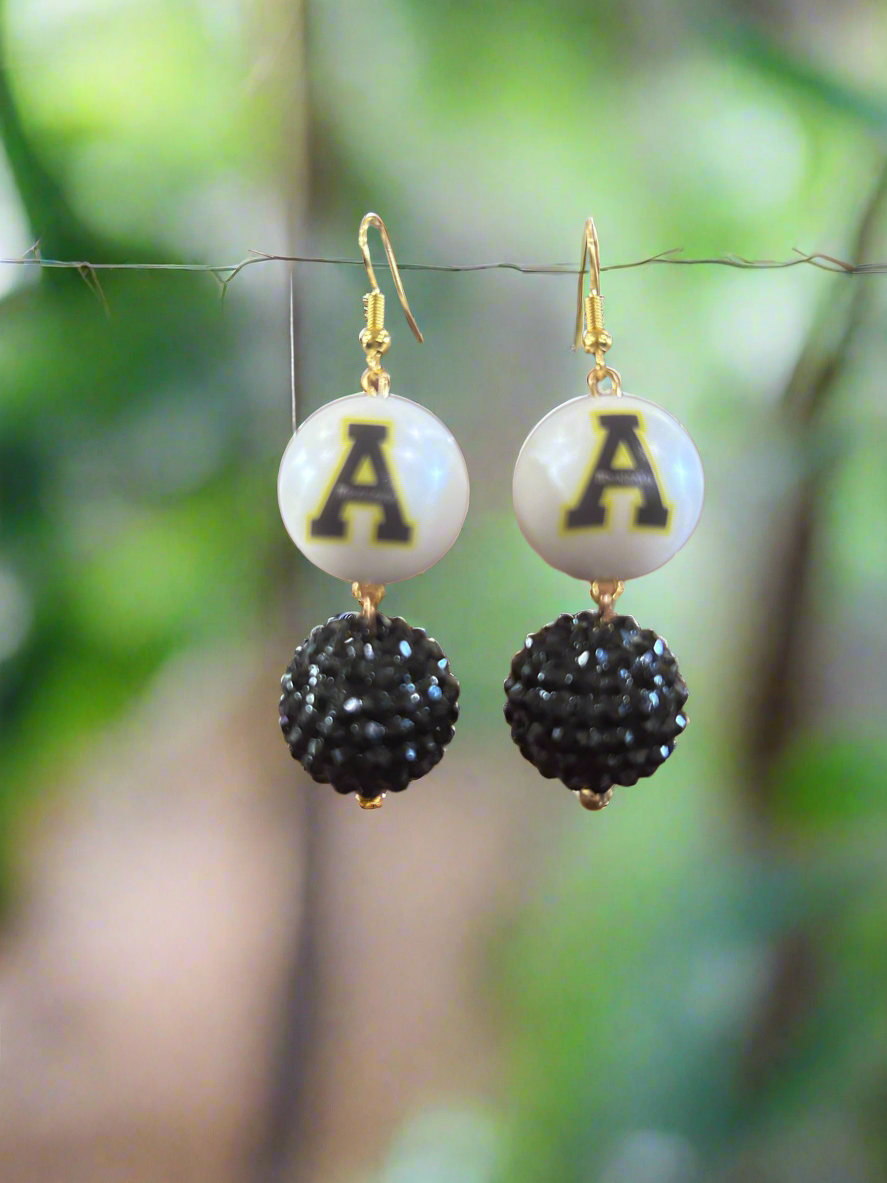 ASU Appalachian State University Mountaineers Custom Beaded Earrings