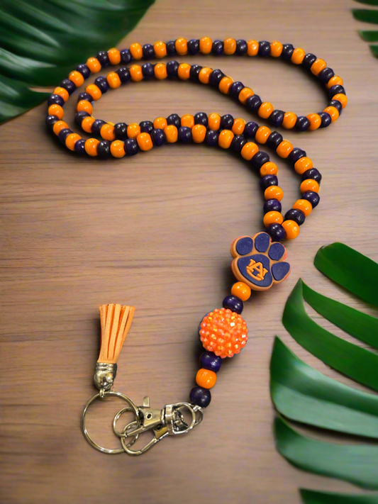 University of Auburn Tigers Custom Beaded Lanyards