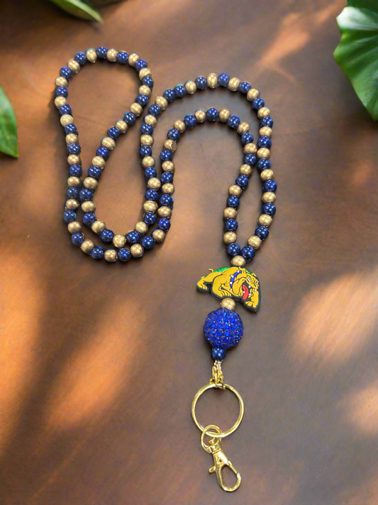 NC A&T University Aggies Custom Beaded Lanyard