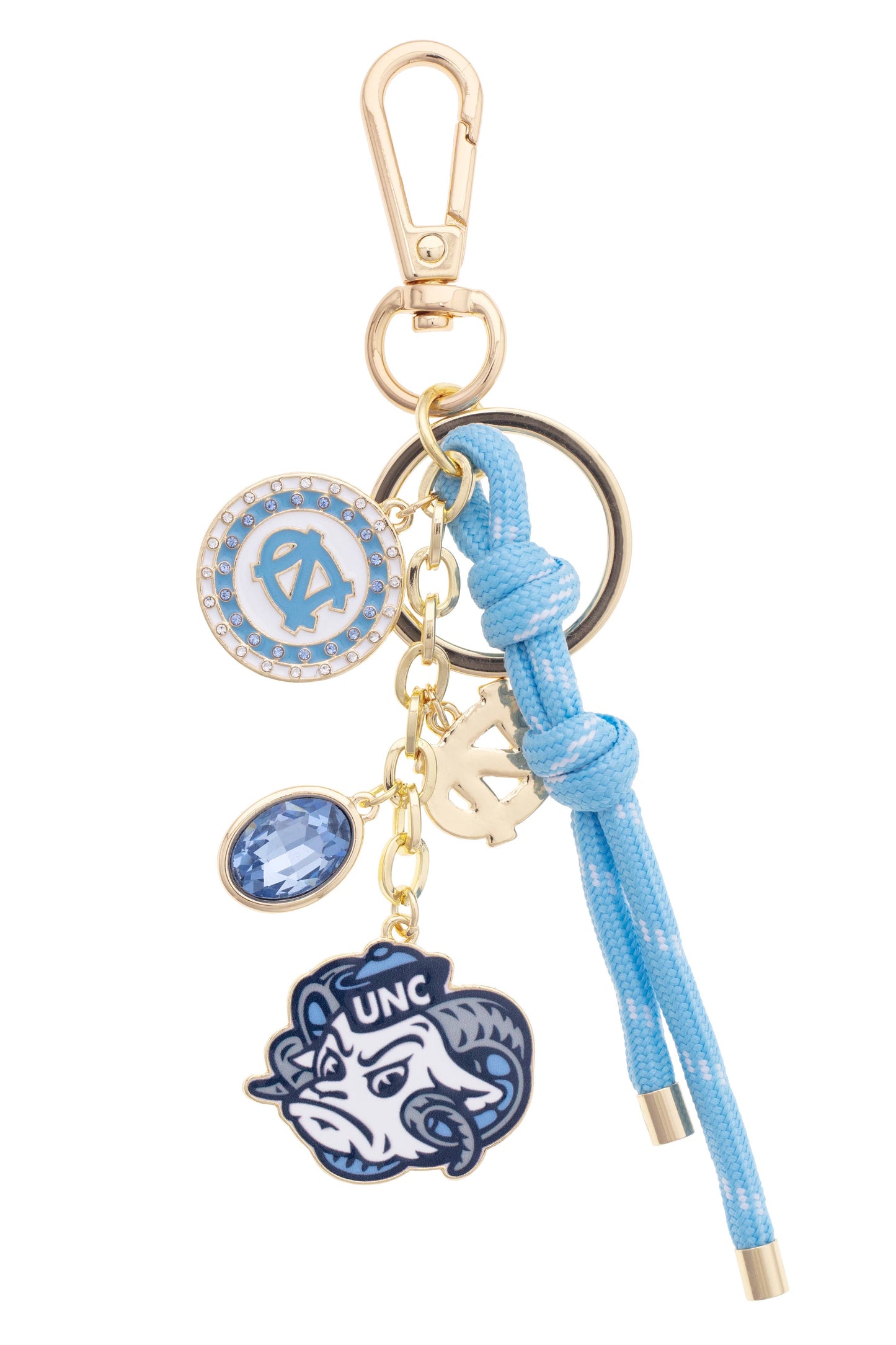 North Carolina Tarheels Cluster Bag Charm in Blue