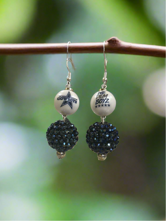 Dallas Cowboys NFL Custom Beaded Gameday Earrings