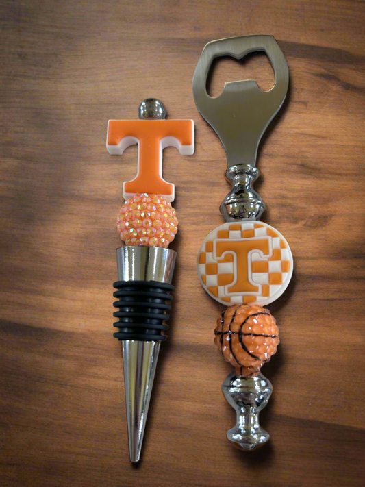 University of Tennessee Volunteers Silicone Beaded Bottle Opener and Wine Opener