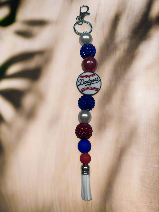 Los Angeles Dodgers Bubblegum Beaded Keychain