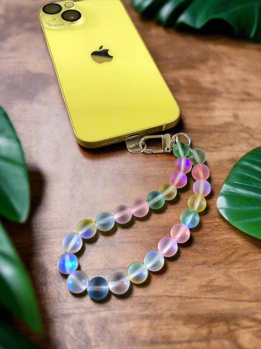 Multicolored Custom Beaded Cellphone Wristlet