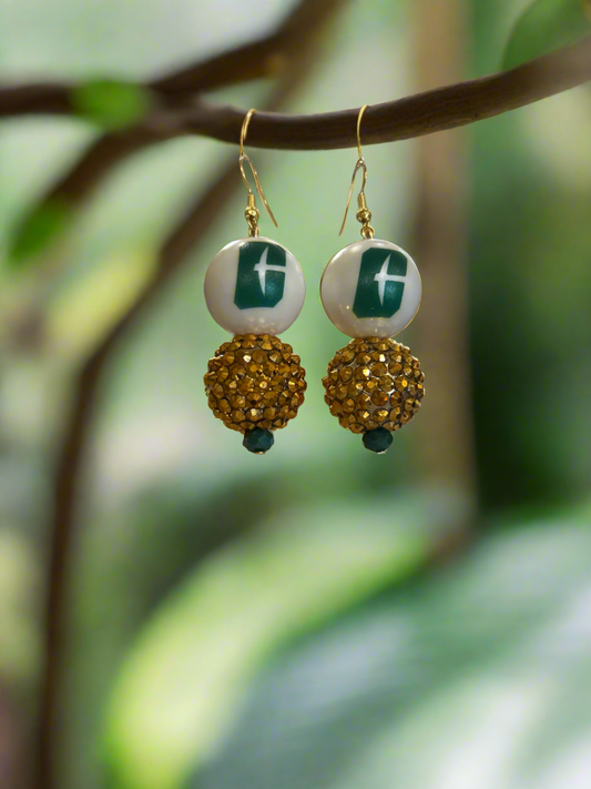 UNCC University of North Carolina at Charlotte 49ers Custom Game Day Earrings