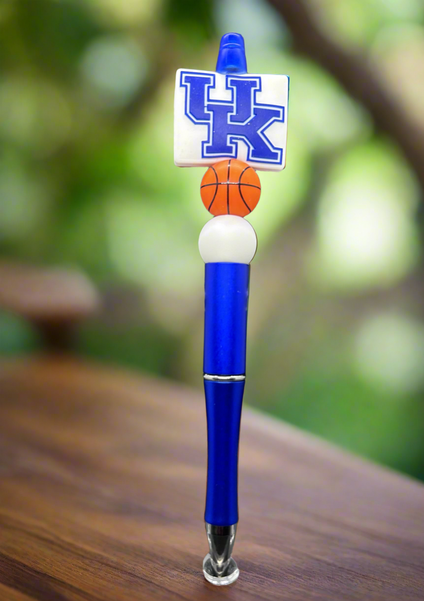 UK University of Kentucky Wildcats Basketball Silicone Beaded Pen
