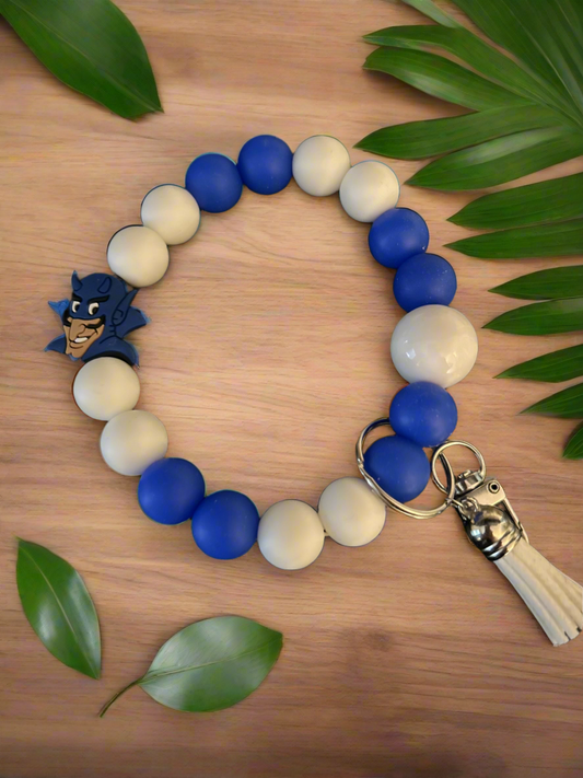 Duke Blue Devils Silicone Beaded Keychain Wristlet