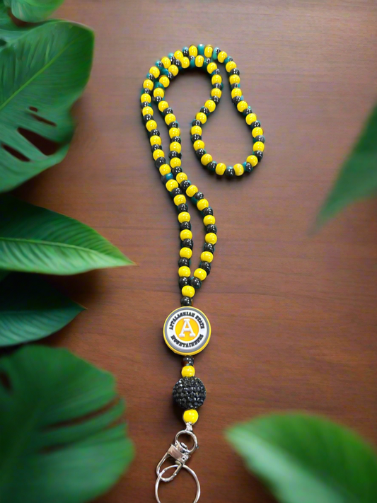 ASU Appalachian State University Mountaineers Hand Beaded Lanyard