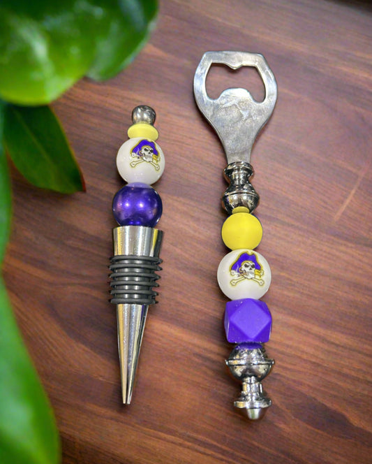 ECU Pirates Wine Stopper and Bottle Opener