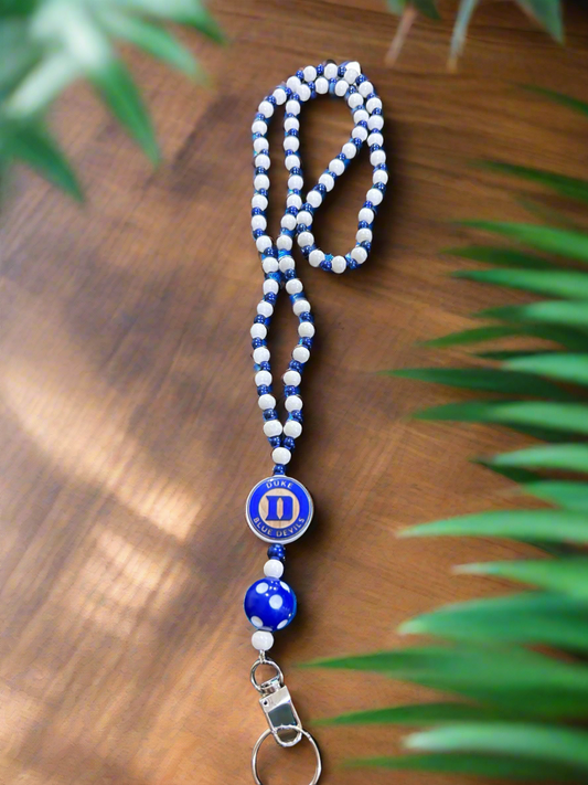 Duke University Blue Devils Custom Beaded Lanyard
