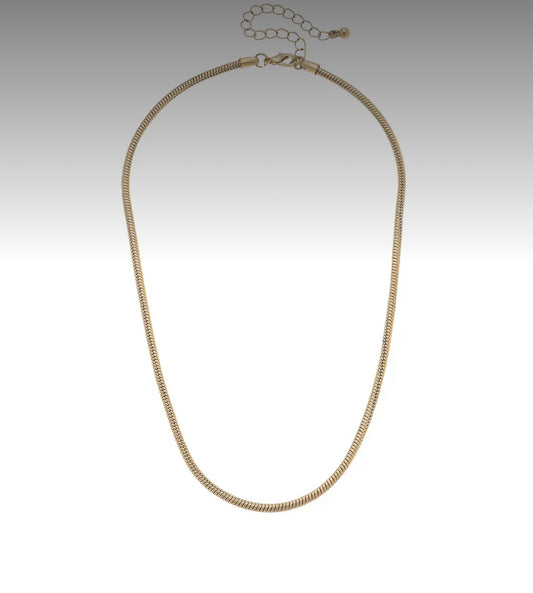 Brooklyn Cord Style Charm Necklace Base in Shiny Gold