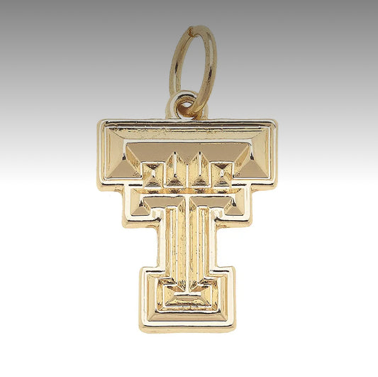Texas Tech Red Raiders Shiny Gold Logo Charm