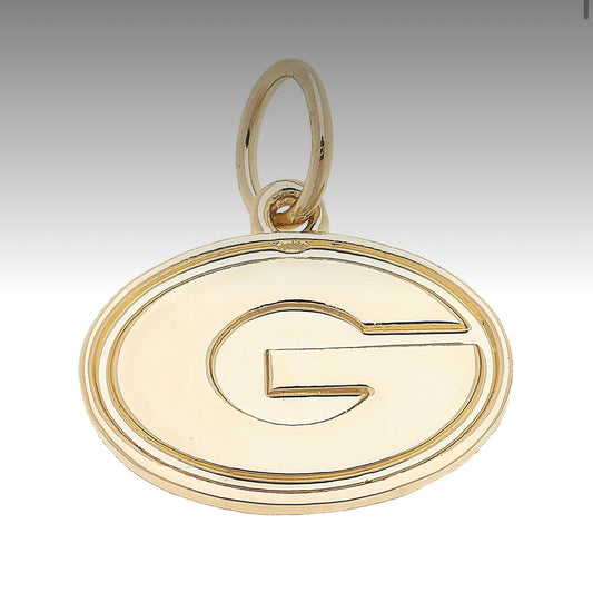 Georgia Bulldogs Shiny Gold Logo Charm
