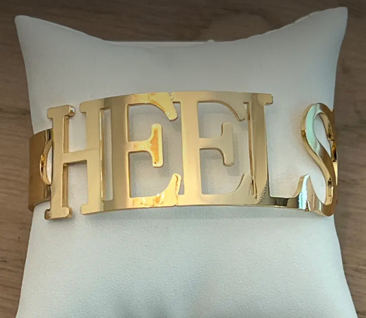 UNC Heels Bangle Cuff Bracelet Fit to Wrist