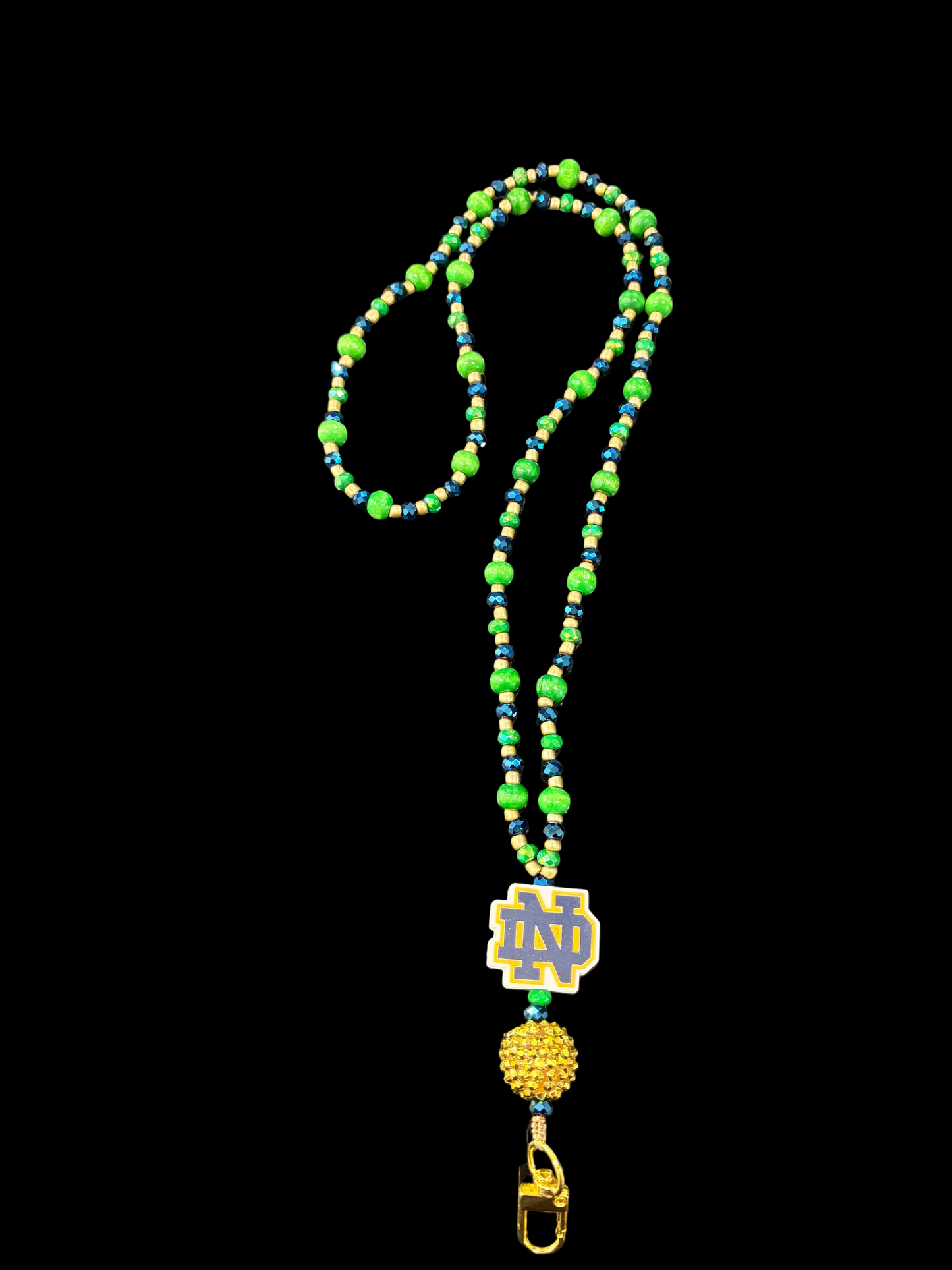 Notre Dame Fighting Irish Hand Beaded Lanyard