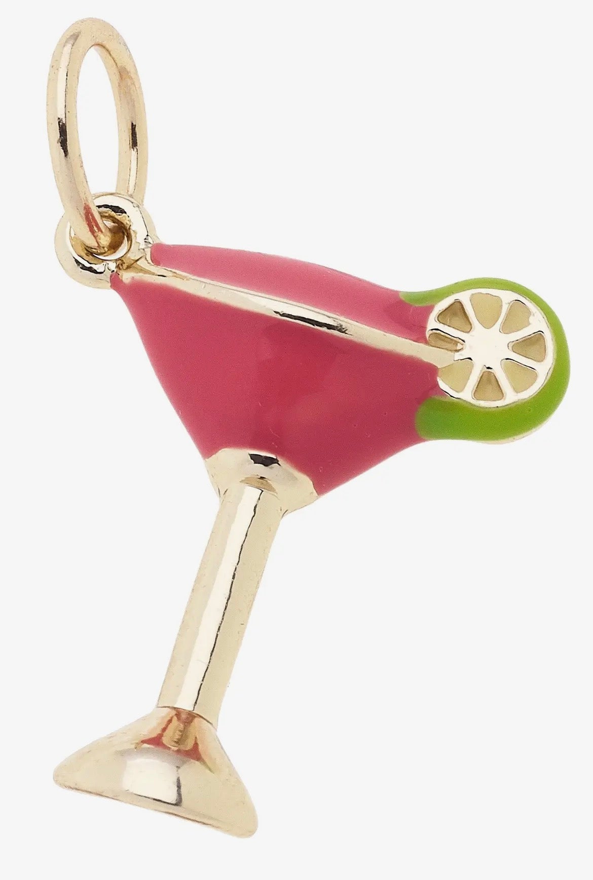 Enamel Cosmopolitan Charm in Pink