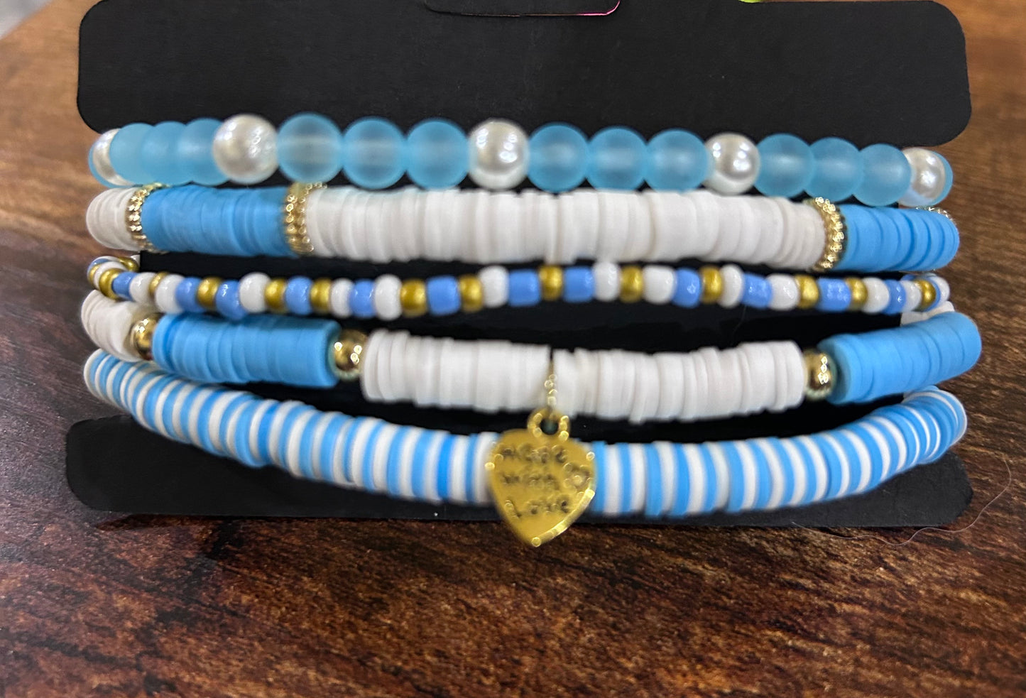 UNC Tar Heels Bracelet Stack