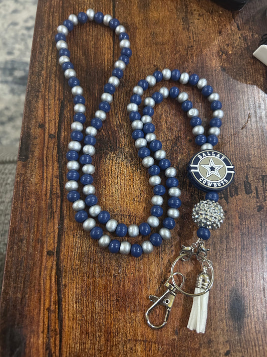 Dallas Cowboys Custom Beaded Lanyard
