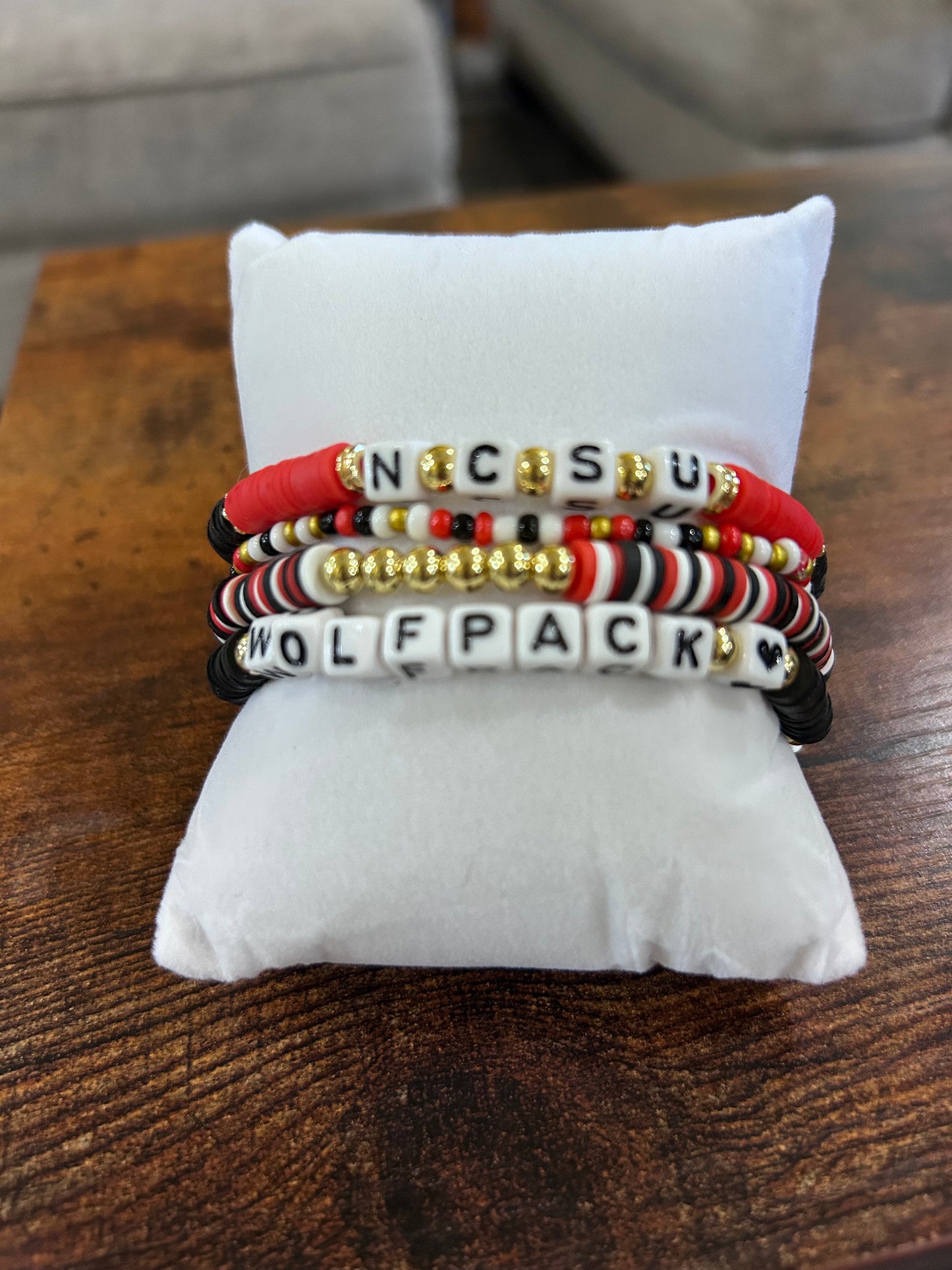 NCSU North Carolina State University Wolfpack Bracelet Stack