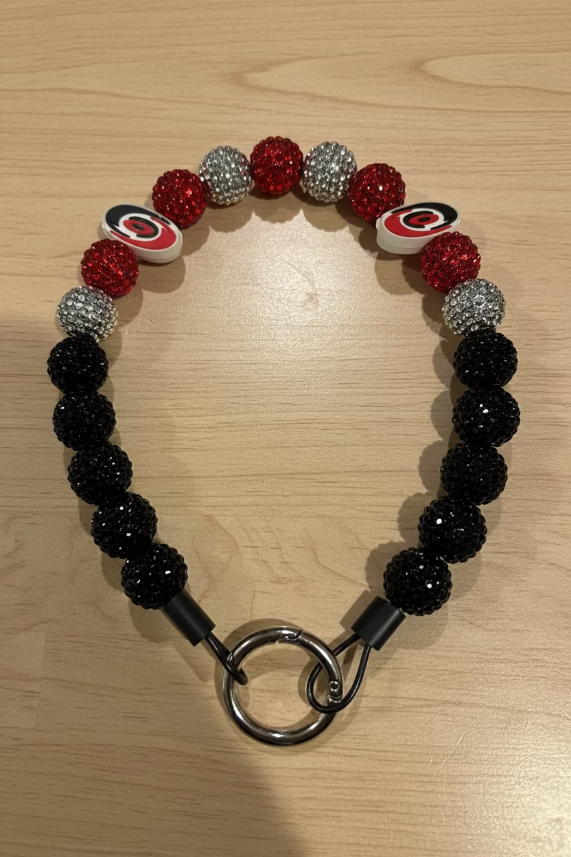 Hurricanes Custom Beaded Pet Collar