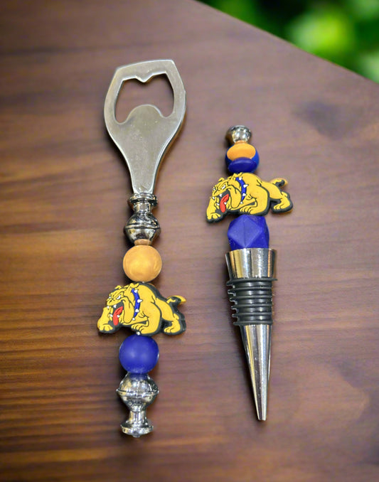 NC A&T Wine Stopper and Bottle Opener
