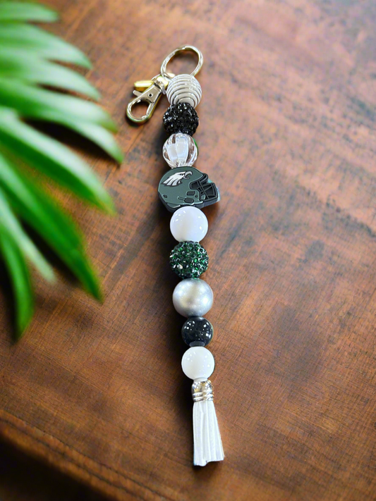 Philadelphia Eagles Custome Beaded Keychain
