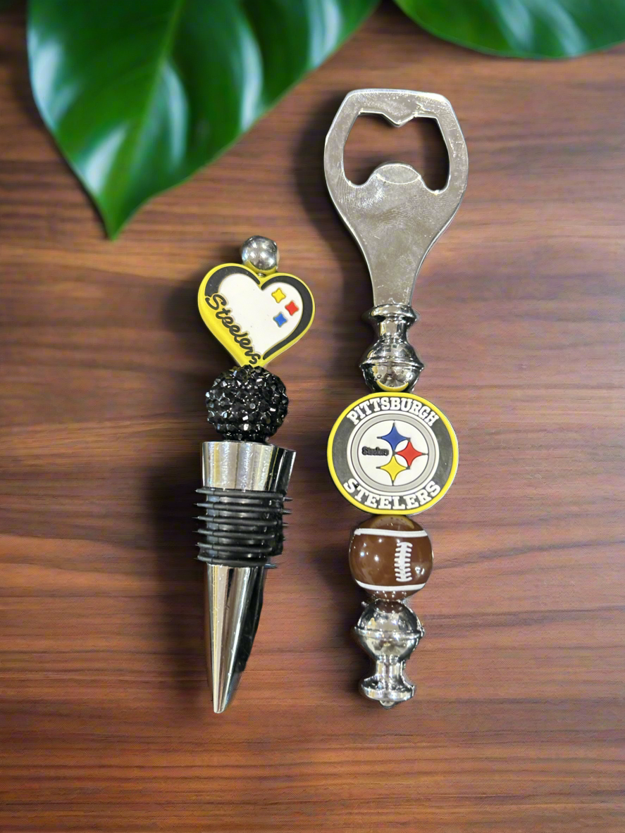 Pittsburgh Steelers wine stopper and bottle opener