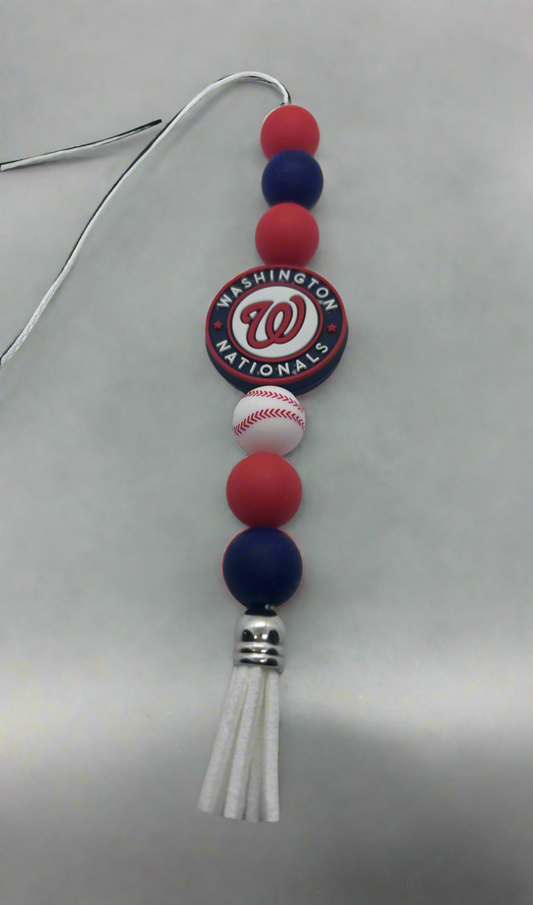 Washington Nationals Silicone Beaded Car Charm