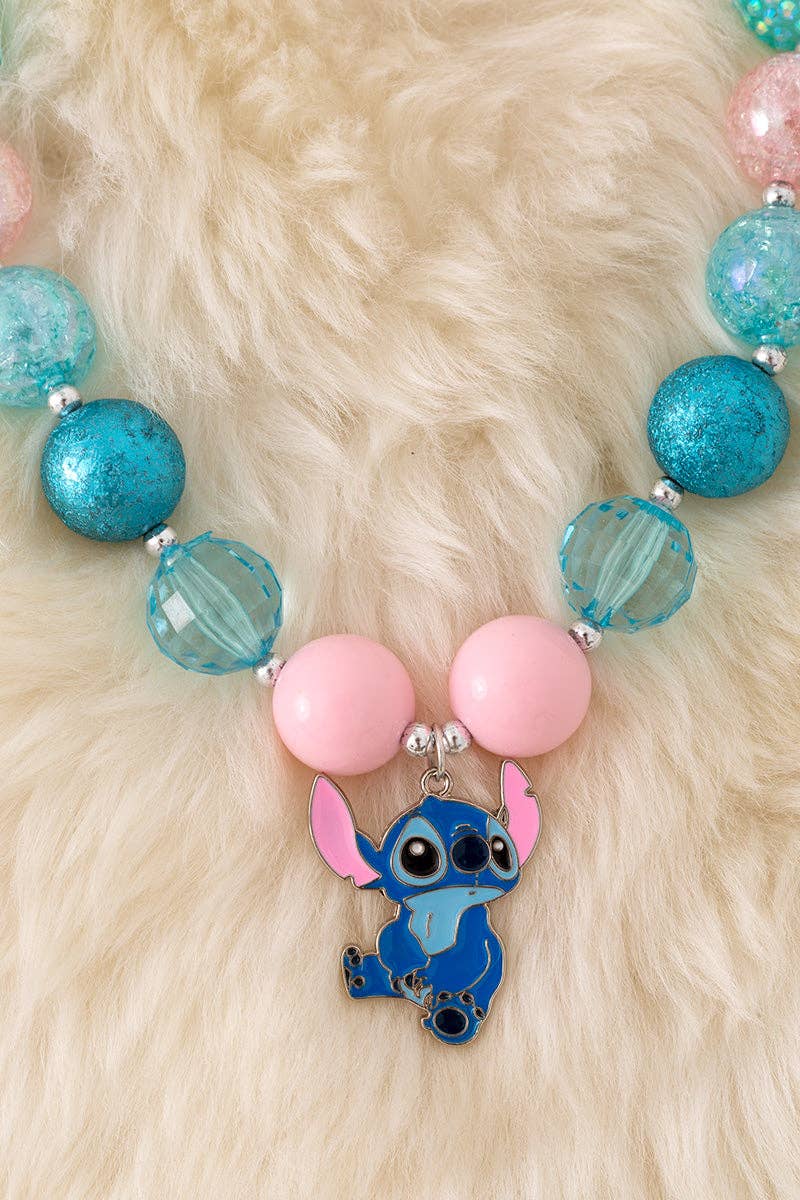 Kids Multi color Bubble necklace with character pendant