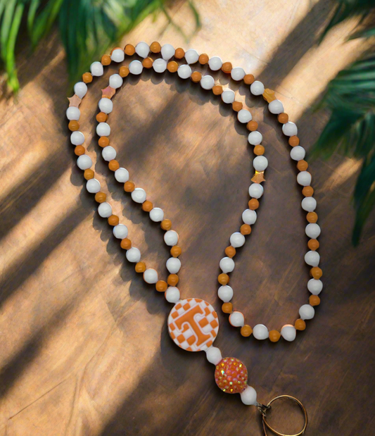 University of Tennessee Volunteers Hand Beaded Lanyard