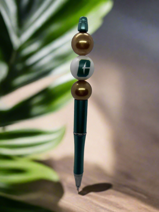 UNCC University of North Carolina At Charlotte 49ers Bubblegum Beaded Decorative Pen