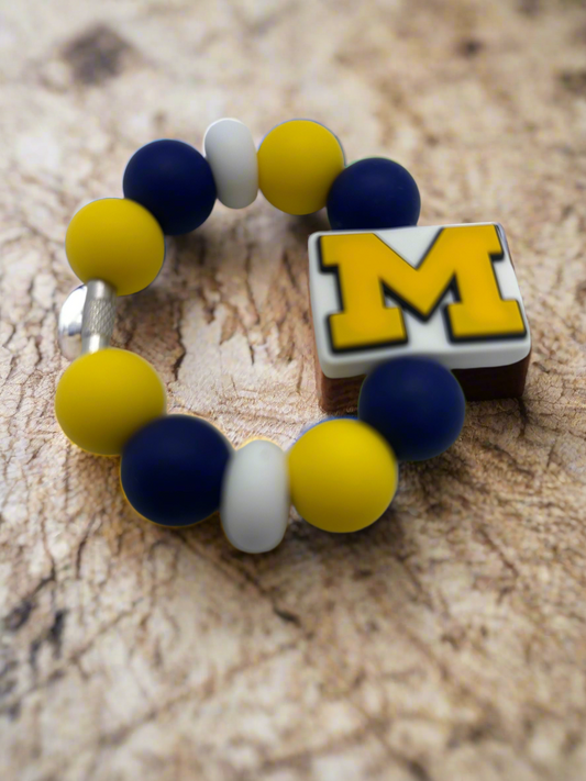 University of Michigan Wolverines Silicone Beaded Stanley Cup Charm