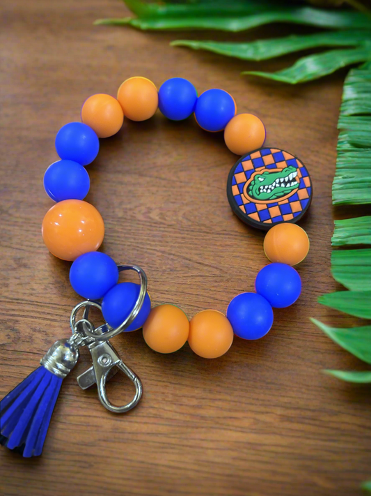 Florida Gators Silicone Beaded Keychain Wristlet