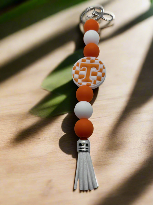 University of Tennessee Volunteers Silicone Beaded Keychain