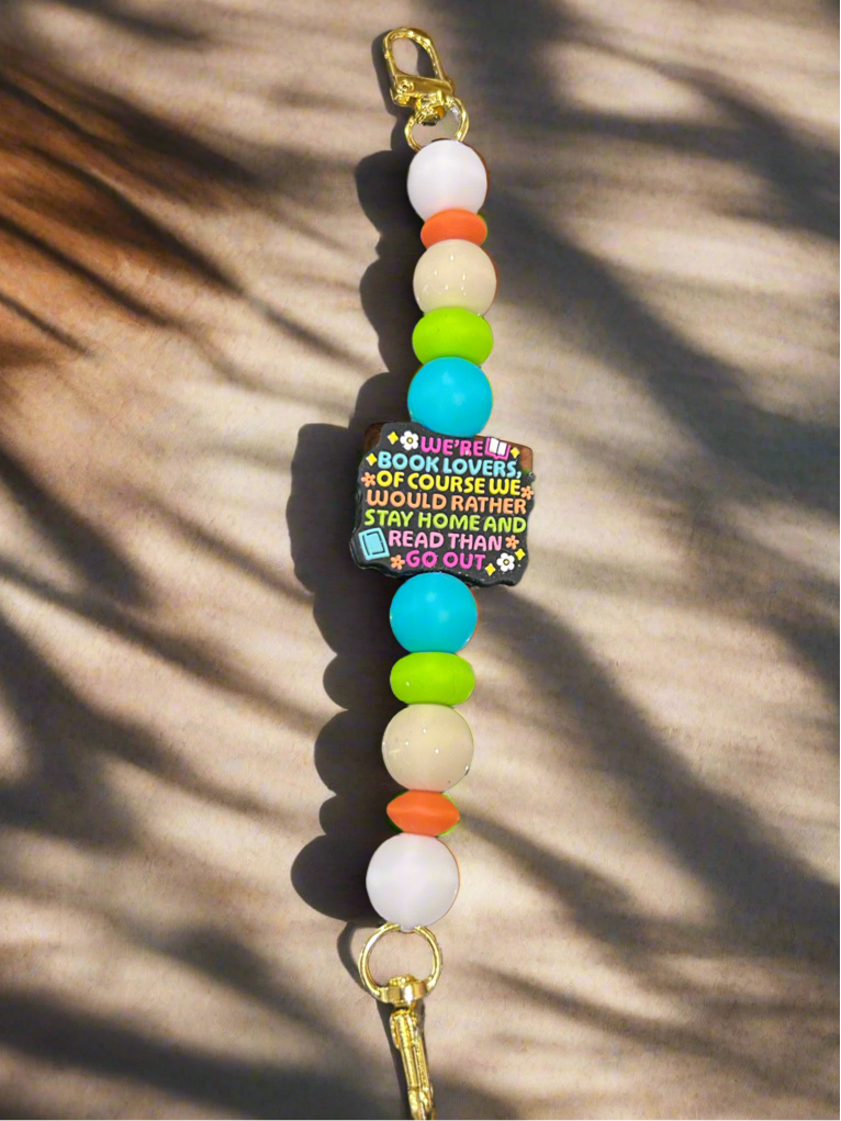 Custom Silicone Beaded “We’re Book Lovers” Kindle/Electronic Reader Strap