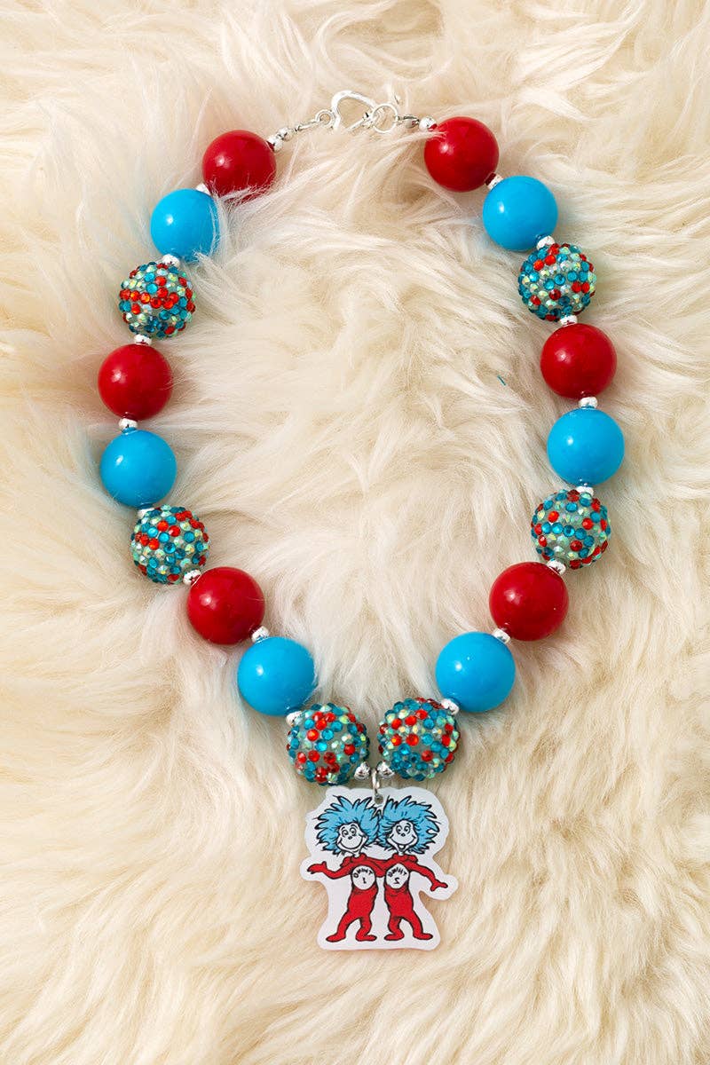 Dr. Seu** character bubble necklace with pendant