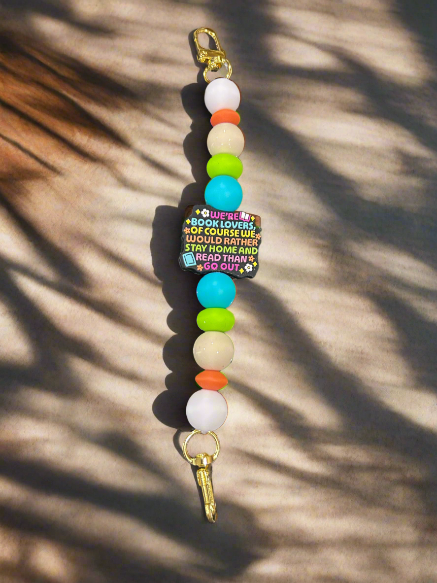 Custom Silicone Beaded “We’re Book Lovers” Kindle/Electronic Reader Strap