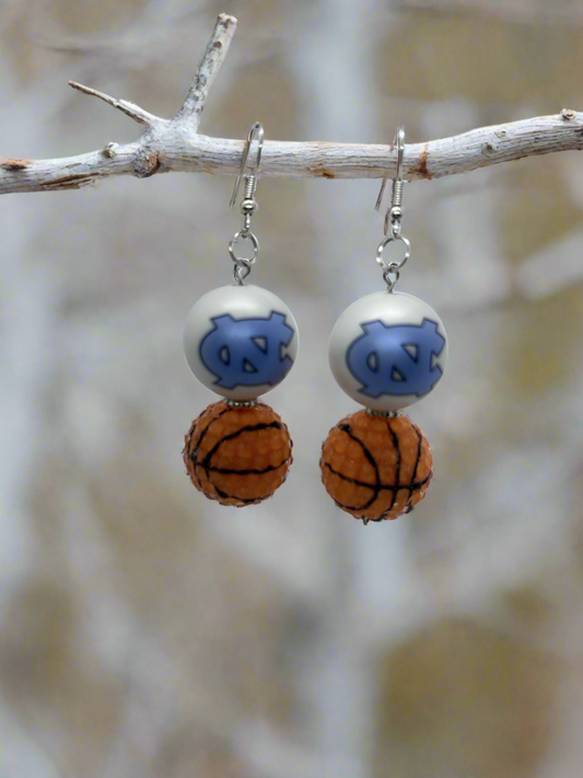 UNC University of North Carolina at Chapel Hill Tarheels Basketball Game Day Earrings