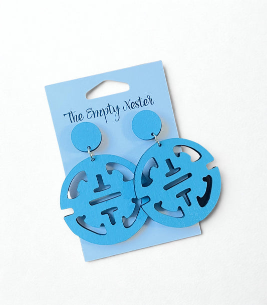 Colorful Greek Earrings: Aqua