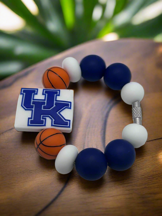 UK University of Kentucky Wildcats Basketball Silicone Beaded Stanley Cup Charm