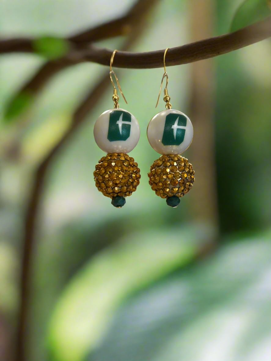 UNCC University of North Carolina at Charlotte 49ers Custom Game Day Earrings