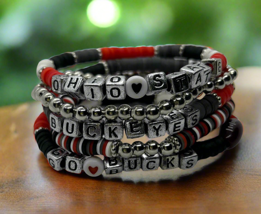 Ohio State Buckeyes Bracelet Stack