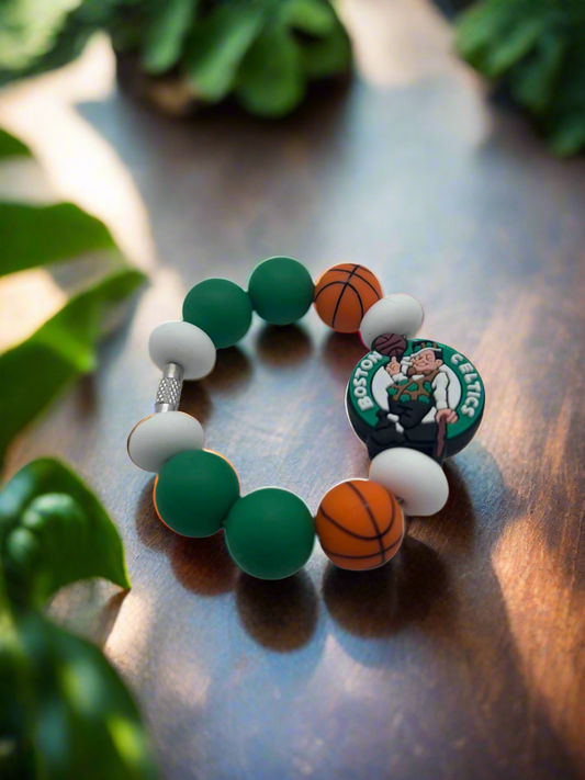 Boston Celtics Basketball inspired beaded Stanley Cup Charm