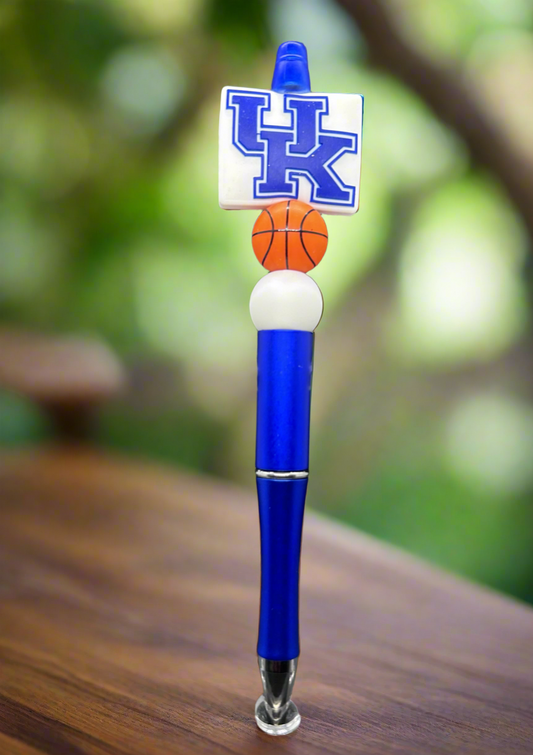 UK University of Kentucky Wildcats Basketball Silicone Beaded Pen