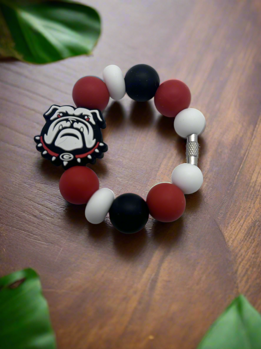 UGA University of Georgia Bulldogs Silicone Beaded Stanley Cup Charm