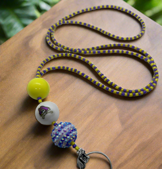 East Carolina University inspired beaded lanyard