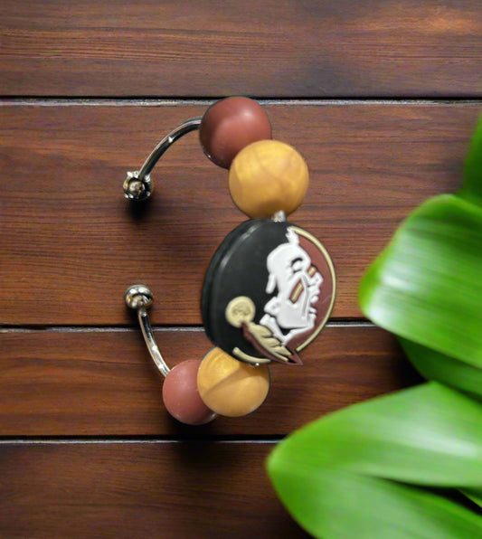 Florida State Seminoles Silicone Beaded Bangle Bracelet