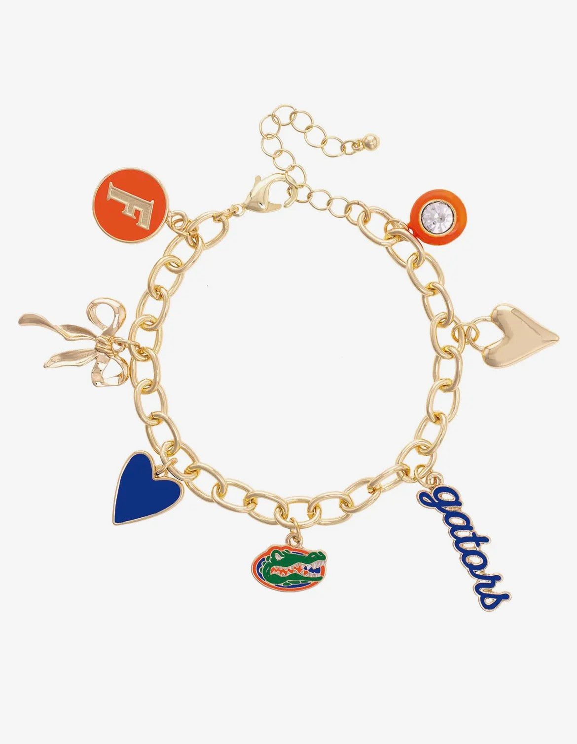 Florida Gators CANVAS Style Enamel Icon Charm Bracelet